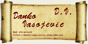 Danko Vasojević vizit kartica